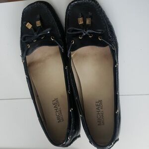 MICHAEL KORS, Black, Leather, Moccasin, Rubber Outer Sole, size 7.5